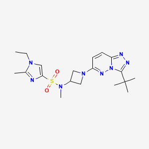 molecular formula C19H28N8O2S B2605918 N-(1-{3-tert-butyl-[1,2,4]triazolo[4,3-b]pyridazin-6-yl}azetidin-3-yl)-1-ethyl-N,2-dimethyl-1H-imidazole-4-sulfonamide CAS No. 2310124-46-8