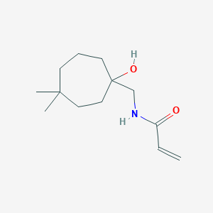 molecular formula C13H23NO2 B2605941 N-[(1-Hydroxy-4,4-dimethylcycloheptyl)methyl]prop-2-enamide CAS No. 2305560-80-7