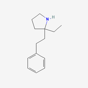 molecular formula C14H21N B2605989 2-Ethyl-2-(2-phenylethyl)pyrrolidine CAS No. 1528651-38-8