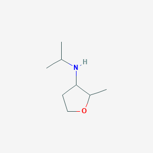molecular formula C8H17NO B2606027 2-Methyl-N-propan-2-yloxolan-3-amine CAS No. 1546943-49-0