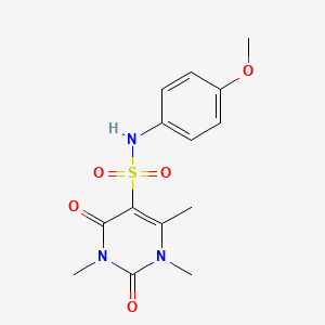 molecular formula C14H17N3O5S B2606107 N-(4-methoxyphenyl)-1,3,4-trimethyl-2,6-dioxopyrimidine-5-sulfonamide CAS No. 893337-53-6
