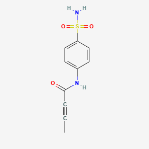 molecular formula C10H10N2O3S B2606136 N-(4-sulfamoylphenyl)but-2-ynamide CAS No. 1690868-77-9