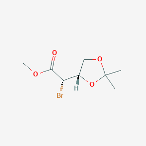 molecular formula C8H13BrO4 B2606181 methyl (2S)-2-bromo-2-[(4S)-2,2-dimethyl-1,3-dioxolan-4-yl]acetate CAS No. 133149-09-4