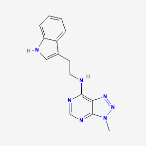 molecular formula C15H15N7 B2606238 N-[2-(1H-indol-3-yl)ethyl]-3-methyl-3H-[1,2,3]triazolo[4,5-d]pyrimidin-7-amine CAS No. 899729-64-7