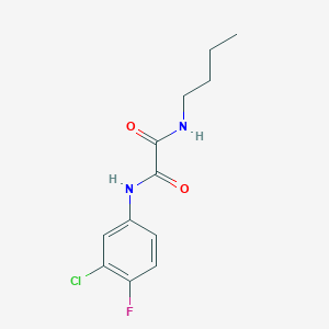 molecular formula C12H14ClFN2O2 B2606247 N1-butyl-N2-(3-chloro-4-fluorophenyl)oxalamide CAS No. 903062-14-6