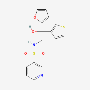 molecular formula C15H14N2O4S2 B2606312 N-[2-(furan-2-yl)-2-hydroxy-2-(thiophen-3-yl)ethyl]pyridine-3-sulfonamide CAS No. 2097920-49-3