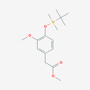 molecular formula C16H26O4Si B2606355 Methyl 2-[4-[tert-butyl(dimethyl)silyl]oxy-3-methoxyphenyl]acetate CAS No. 2361644-00-8