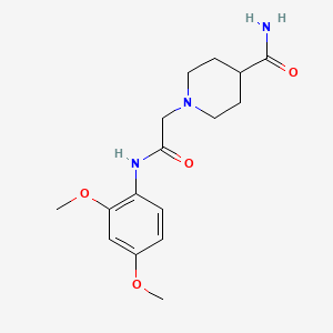 1-[2-(2,4-Dimethoxyanilino)-2-oxoethyl]piperidine-4-carboxamide