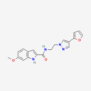 N-(2-(4-(furan-2-yl)-1H-pyrazol-1-yl)ethyl)-6-methoxy-1H-indole-2-carboxamide