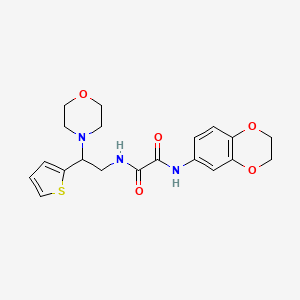 N1-(2,3-dihydrobenzo[b][1,4]dioxin-6-yl)-N2-(2-morpholino-2-(thiophen-2-yl)ethyl)oxalamide