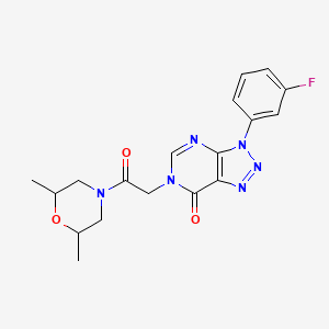 6-(2-(2,6-dimethylmorpholino)-2-oxoethyl)-3-(3-fluorophenyl)-3H-[1,2,3]triazolo[4,5-d]pyrimidin-7(6H)-one