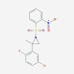2-(5-Bromo-2-fluorophenyl)-2-methyl-1-((2-nitrophenyl)sulfonyl)aziridine