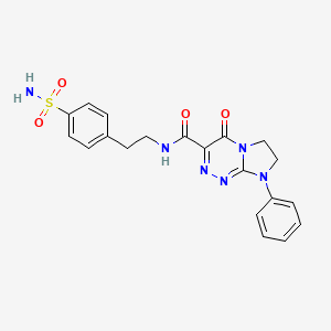 4-oxo-8-phenyl-N-(4-sulfamoylphenethyl)-4,6,7,8-tetrahydroimidazo[2,1-c][1,2,4]triazine-3-carboxamide