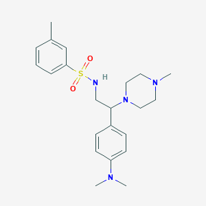 N-(2-(4-(dimethylamino)phenyl)-2-(4-methylpiperazin-1-yl)ethyl)-3-methylbenzenesulfonamide