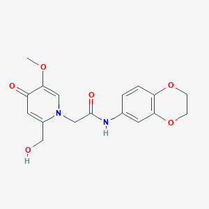N-(2,3-dihydrobenzo[b][1,4]dioxin-6-yl)-2-(2-(hydroxymethyl)-5-methoxy-4-oxopyridin-1(4H)-yl)acetamide