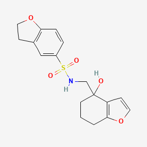 molecular formula C17H19NO5S B2606465 N-((4-hydroxy-4,5,6,7-tetrahydrobenzofuran-4-yl)methyl)-2,3-dihydrobenzofuran-5-sulfonamide CAS No. 2310097-18-6