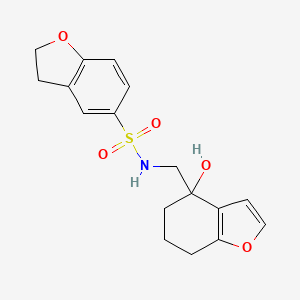 N-((4-hydroxy-4,5,6,7-tetrahydrobenzofuran-4-yl)methyl)-2,3-dihydrobenzofuran-5-sulfonamide