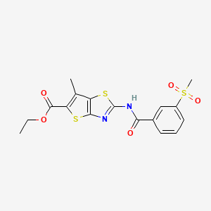 Ethyl 6-methyl-2-(3-(methylsulfonyl)benzamido)thieno[2,3-d]thiazole-5-carboxylate