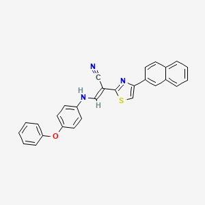 (E)-2-(4-(naphthalen-2-yl)thiazol-2-yl)-3-((4-phenoxyphenyl)amino)acrylonitrile