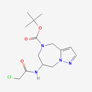 Tert-butyl 7-[(2-chloroacetyl)amino]-4,6,7,8-tetrahydropyrazolo[1,5-a][1,4]diazepine-5-carboxylate