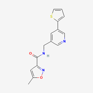 5-methyl-N-((5-(thiophen-2-yl)pyridin-3-yl)methyl)isoxazole-3-carboxamide