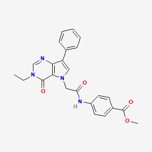 methyl 4-(2-(3-ethyl-4-oxo-7-phenyl-3H-pyrrolo[3,2-d]pyrimidin-5(4H)-yl)acetamido)benzoate