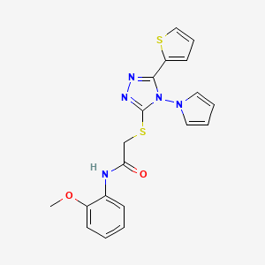 N-(2-methoxyphenyl)-2-{[4-(1H-pyrrol-1-yl)-5-(thiophen-2-yl)-4H-1,2,4-triazol-3-yl]sulfanyl}acetamide