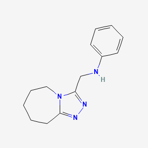 N-(6,7,8,9-tetrahydro-5H-[1,2,4]triazolo[4,3-a]azepin-3-ylmethyl)aniline