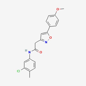 N-(3-chloro-4-methylphenyl)-2-(5-(4-methoxyphenyl)isoxazol-3-yl)acetamide
