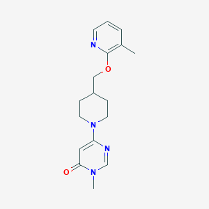 3-Methyl-6-(4-{[(3-methylpyridin-2-yl)oxy]methyl}piperidin-1-yl)-3,4-dihydropyrimidin-4-one