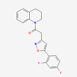 2-(5-(2,4-difluorophenyl)isoxazol-3-yl)-1-(3,4-dihydroquinolin-1(2H)-yl)ethanone
