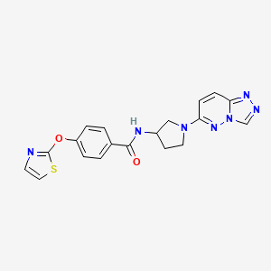 N-(1-([1,2,4]triazolo[4,3-b]pyridazin-6-yl)pyrrolidin-3-yl)-4-(thiazol-2-yloxy)benzamide