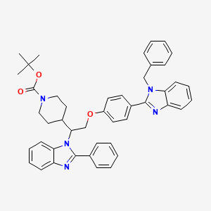 1-Piperidinecarboxylic acid, 4-[1-(2-phenyl-1H-benzimidazol-1-yl)-2-[4-[1-(phenylmethyl)-1H-benzimidazol-2-yl]phenoxy]ethyl]-, 1,1-dimethylethyl ester