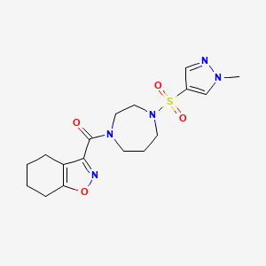 (4-((1-methyl-1H-pyrazol-4-yl)sulfonyl)-1,4-diazepan-1-yl)(4,5,6,7-tetrahydrobenzo[d]isoxazol-3-yl)methanone