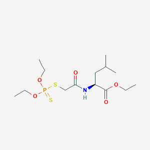 molecular formula C14H28NO5PS2 B026065 N-(((Diethoxyphosphinothioyl)thio)acetyl)leucine ethyl ester CAS No. 19700-59-5
