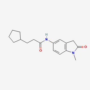 3-cyclopentyl-N-(1-methyl-2-oxoindolin-5-yl)propanamide