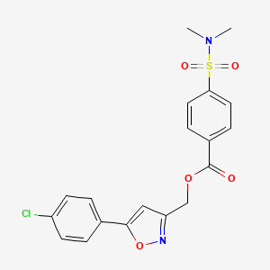 (5-(4-chlorophenyl)isoxazol-3-yl)methyl 4-(N,N-dimethylsulfamoyl)benzoate