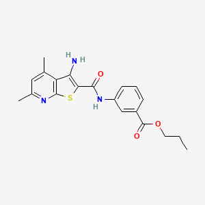Propyl 3-[(3-amino-4,6-dimethylthieno[2,3-b]pyridine-2-carbonyl)amino]benzoate