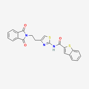 N-{4-[2-(1,3-dioxo-1,3-dihydro-2H-isoindol-2-yl)ethyl]-1,3-thiazol-2-yl}-1-benzothiophene-2-carboxamide