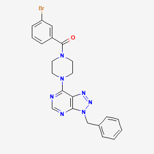 (4-(3-benzyl-3H-[1,2,3]triazolo[4,5-d]pyrimidin-7-yl)piperazin-1-yl)(3-bromophenyl)methanone