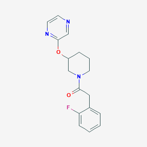 2-(2-Fluorophenyl)-1-(3-(pyrazin-2-yloxy)piperidin-1-yl)ethanone