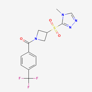 (3-((4-methyl-4H-1,2,4-triazol-3-yl)sulfonyl)azetidin-1-yl)(4-(trifluoromethyl)phenyl)methanone