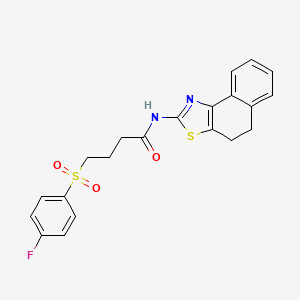 N-(4,5-dihydronaphtho[1,2-d]thiazol-2-yl)-4-((4-fluorophenyl)sulfonyl)butanamide
