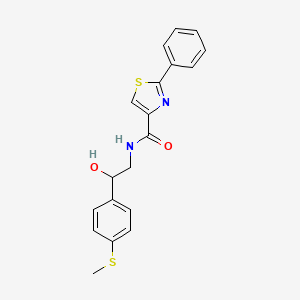 N-(2-hydroxy-2-(4-(methylthio)phenyl)ethyl)-2-phenylthiazole-4-carboxamide