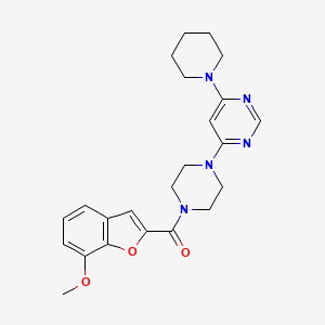 (7-Methoxybenzofuran-2-yl)(4-(6-(piperidin-1-yl)pyrimidin-4-yl)piperazin-1-yl)methanone