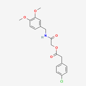 molecular formula C19H20ClNO5 B2606534 [2-[(3,4-Dimethoxyphenyl)methylamino]-2-oxoethyl] 2-(4-chlorophenyl)acetate CAS No. 1002164-37-5