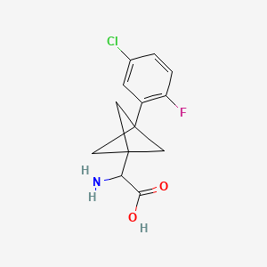 2-Amino-2-[3-(5-chloro-2-fluorophenyl)-1-bicyclo[1.1.1]pentanyl]acetic acid