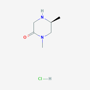 molecular formula C6H13ClN2O B2606551 (S)-1,5-Dimethylpiperazin-2-one hydrochloride CAS No. 1068149-94-9; 1887197-43-4