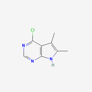 molecular formula C8H8ClN3 B2606558 4-Chloro-5,6-dimethyl-7H-pyrrolo[2,3-d]pyrimidine CAS No. 82703-38-6