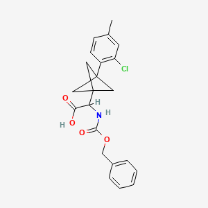 2-[3-(2-Chloro-4-methylphenyl)-1-bicyclo[1.1.1]pentanyl]-2-(phenylmethoxycarbonylamino)acetic acid